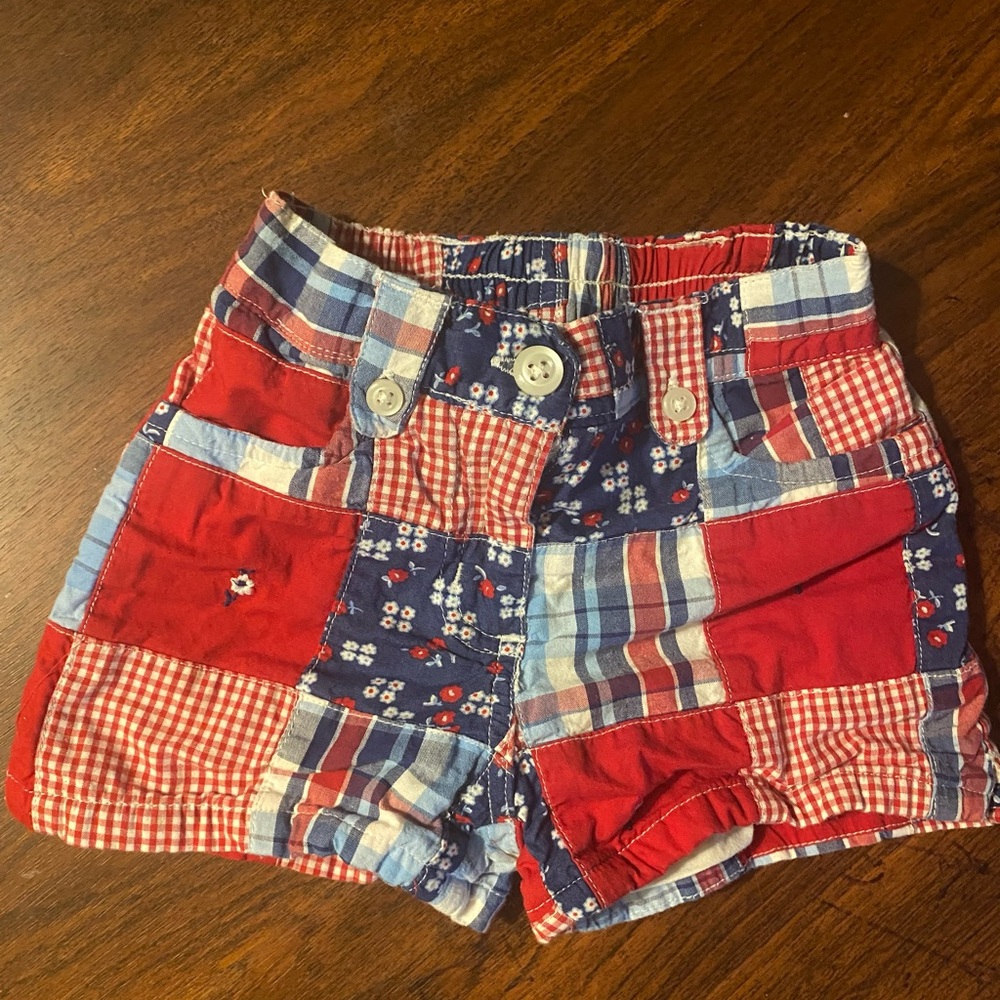 Janie and Jack Patchwork Shorts EUC